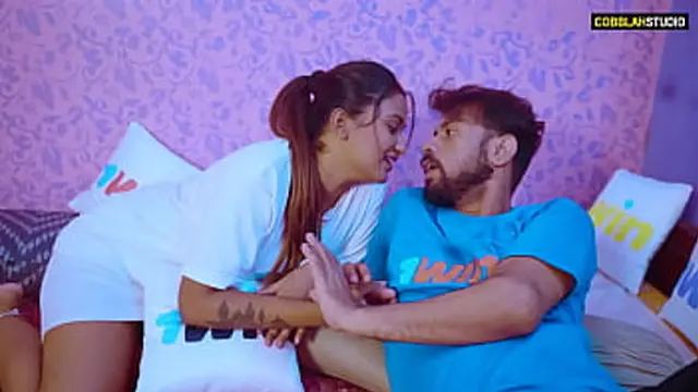 girlfriend tempted by her hunk′s relentless desire for intense intimacy