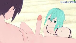 Senido (Shino Asada) and I enjoy wild beach sex
