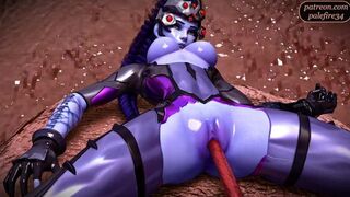 **Squirting widowmaker's g-spot drilled raw by relentless, pulsating tendrils**