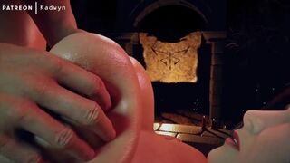Ada Wong's massive ass🍑 pounded by Dr Salvador's powerful dick🍆 in a rough creampie scene