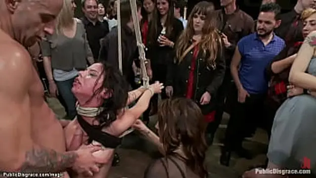 Dark hair milf gets wild in open space