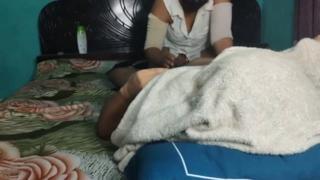 Tired Blonde Cowgirl Reverse-Fucks Herself Silently