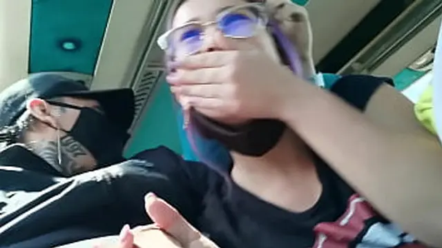 Public bus creampie creampie and rough blowjob in open