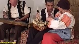 Dirty 3some for cougar hubby's wife