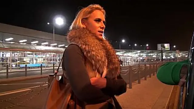 Major breasted cougar airport pickup followed by intense screwing in Mea Melone sedan