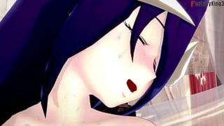 Three-way explicit sex with Albedo, Sheer, and PTRN, climaxing together 😏