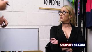 Naughty😈 mature babe Crystal Clark gets ravaged in a guard's chamber for pilferage