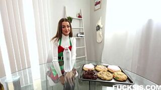 Raunchy Step-sister's Christmas Cream-Pie Frenzy with Joshua, Starring Nikki Nicole