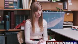 Teen's Wiling Fuckhole Takes Hardcore Pounding from Stiff Pole on ShopliftersPunishedcom