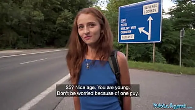 Public agent redhead enjoys my big dick🌭 while hitchhiking