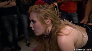 Public Whipping of a Blonde Beauty