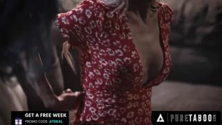 Blowjob beauty tricked into lesbian pussy🌮️ play with seductive landlady Serene Siren