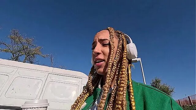 Latina ebony sucks cock and rides hard in POV