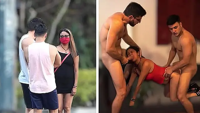 Hot Mexican Housewife Engages In Explicit Threesome With Two Daring Lads