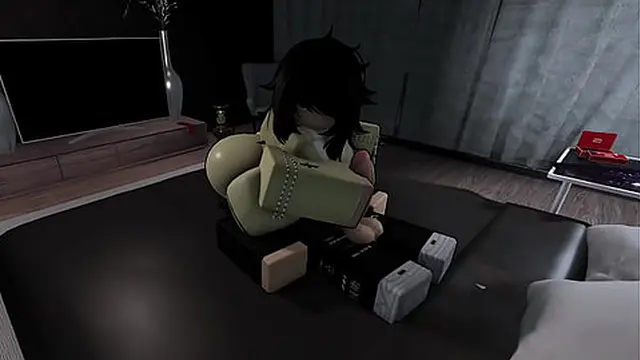Hard fucking and cumming with my friend Tomoko on Roblox