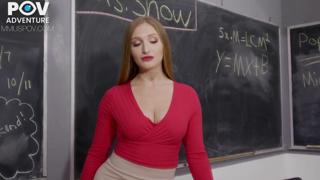 Big-titted teacher's booty beats in seductive lesson