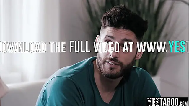 Petite sexy MILF saves her stepbrother by fucking a big dick goon