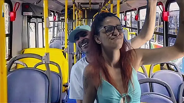 Student humped and fucked on the bus in public!