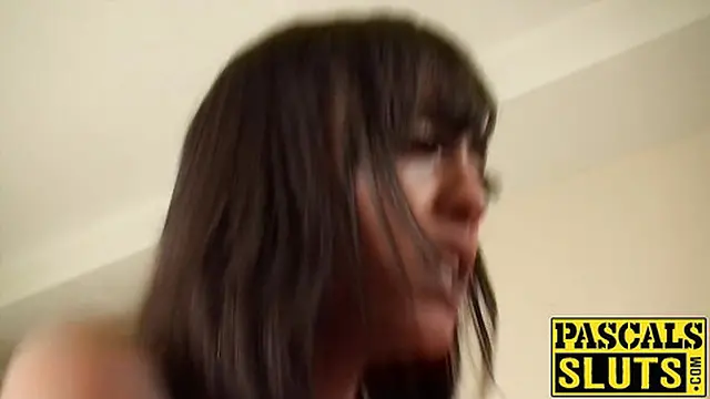 UK girl gets fingers and cock in her mouth while she fucks