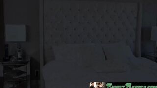 Kasey Miller blows her stepbro's cock and swallows his hot cum
