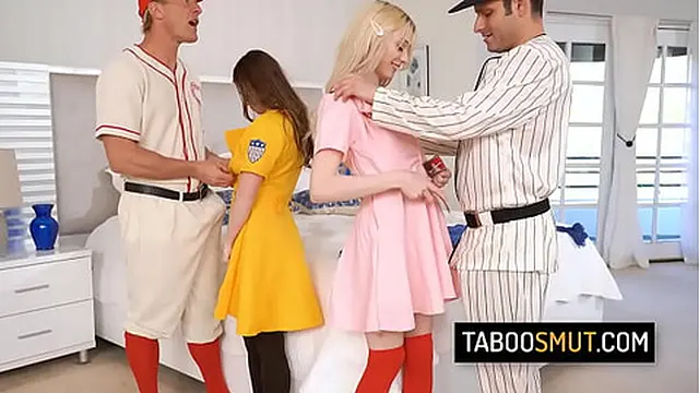 Horny girlfriends fucked by their hunks after getting naughty with a baseball bat - Cecelia Taylor &mdash;  Mazy Myers