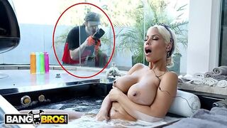 BANGBROS - Chris Strokes Spies On Big Tits Pornstar Bridgette B And Gets Lucky!