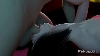 Nexus 3 Neon dreams. Cyberpunk sex with busty brunette. Extreme deepthroat
