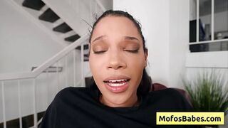 Eden West —  Charles Dera: Big tit ebony slut get he rbald pussy pounded hard by huge cock
