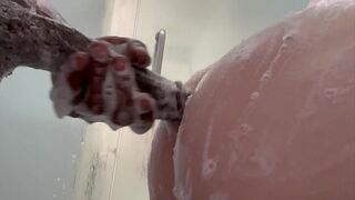 Mom left the house —  and she couldn't wait - stepdaughter's fantasy became real when stepdad's massive 12-inch BBC slid into her tight hole —  giving her hard anal she secretly craved —  moaning under the hot shower water.