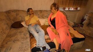 XXX OMAS - Amateur German BBW Evelin K  gets her granny pussy drilled hard