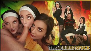 Three Horny Nuns Fuck the Devil From Inside