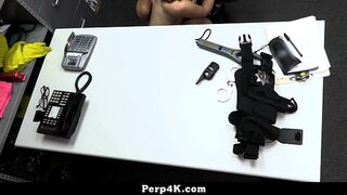 Shoplifter Leana Lovings's Crime is Punished with a Doggystyle Fucking Session - Perp4k