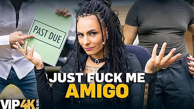 VIP4K  Babe with pierced nipples and tattoos fucks in the woods