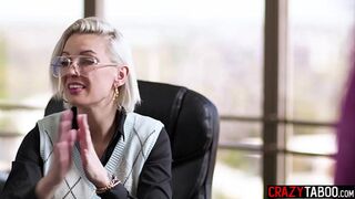 Bitchy boss Kenzie Taylor fucks big ass Victoria Voxxx and Spencer Bradley