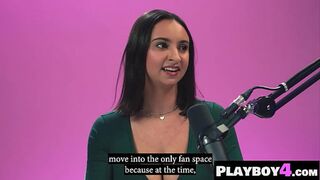 Big tits Colombian teen Hailey Rose masturbated for Playboy after interview