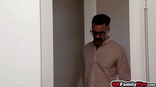 Teen stepdaughter Megan Winters fucks her stepdad after hot ass spanking