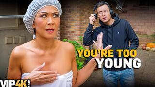 MATURE4K. Asian riding young Czech man