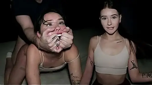 Petite teen gives deepthroat and moans with big cock