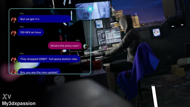 Strapping astronaut gets double penetration in zero G