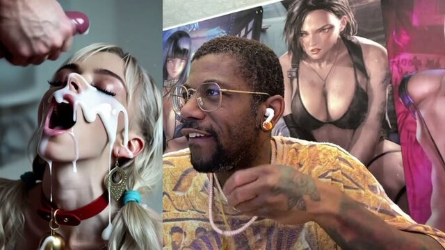 Beautiful thicc ass short stack midget girl getting cum covered by a lucky