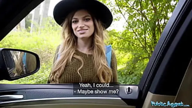 Public agent Nicole Rae big tits hitchhiker blowjob big dick🍆 pov