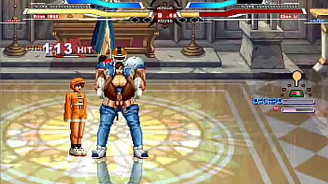 Dirty &mdash;  sweaty &mdash;  hardcore sex romp between Brian and Chunli in three-way threesome