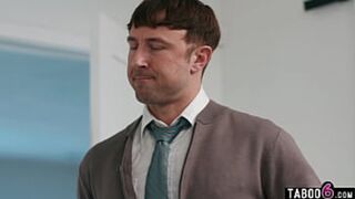 Experienced German lady teases naive husband with big tits, intense sex follows.